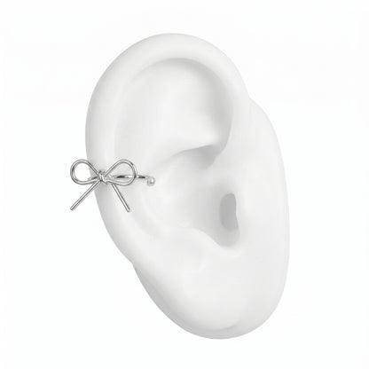Manchette d'oreille nœud délicat | Boucles d'oreilles