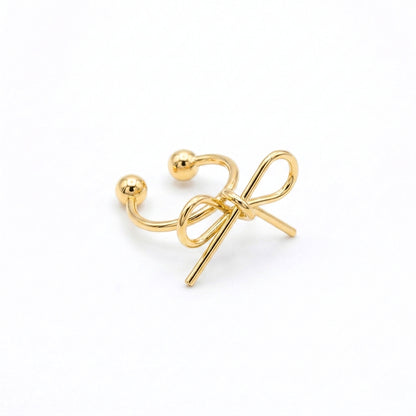 Manchette d'oreille nœud délicat | Boucles d'oreilles