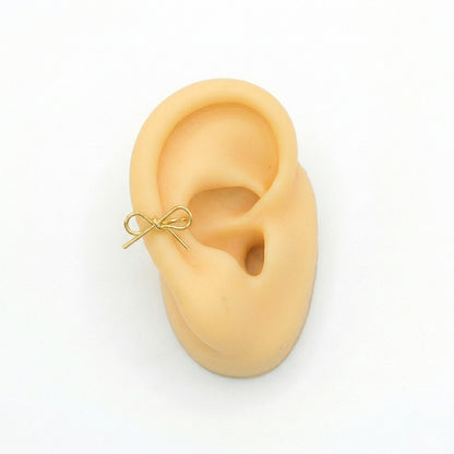 Manchette d'oreille nœud délicat | Boucles d'oreilles