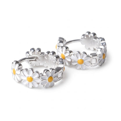 Dainty Daisy Hoops | Earrings