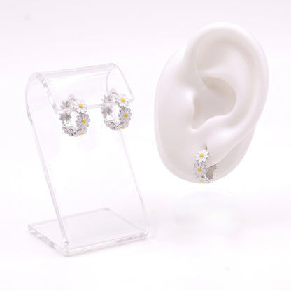 Dainty Daisy Hoops | Earrings