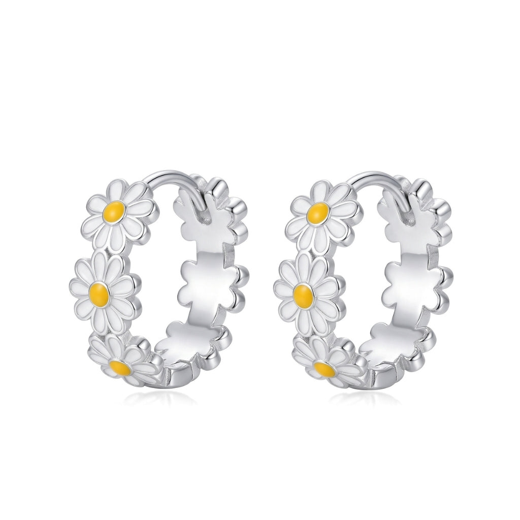 Dainty Daisy Hoops | Earrings