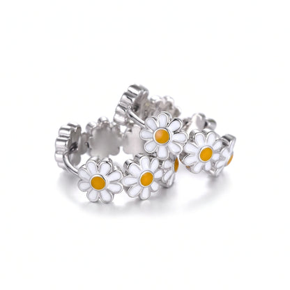 Dainty Daisy Hoops | Earrings