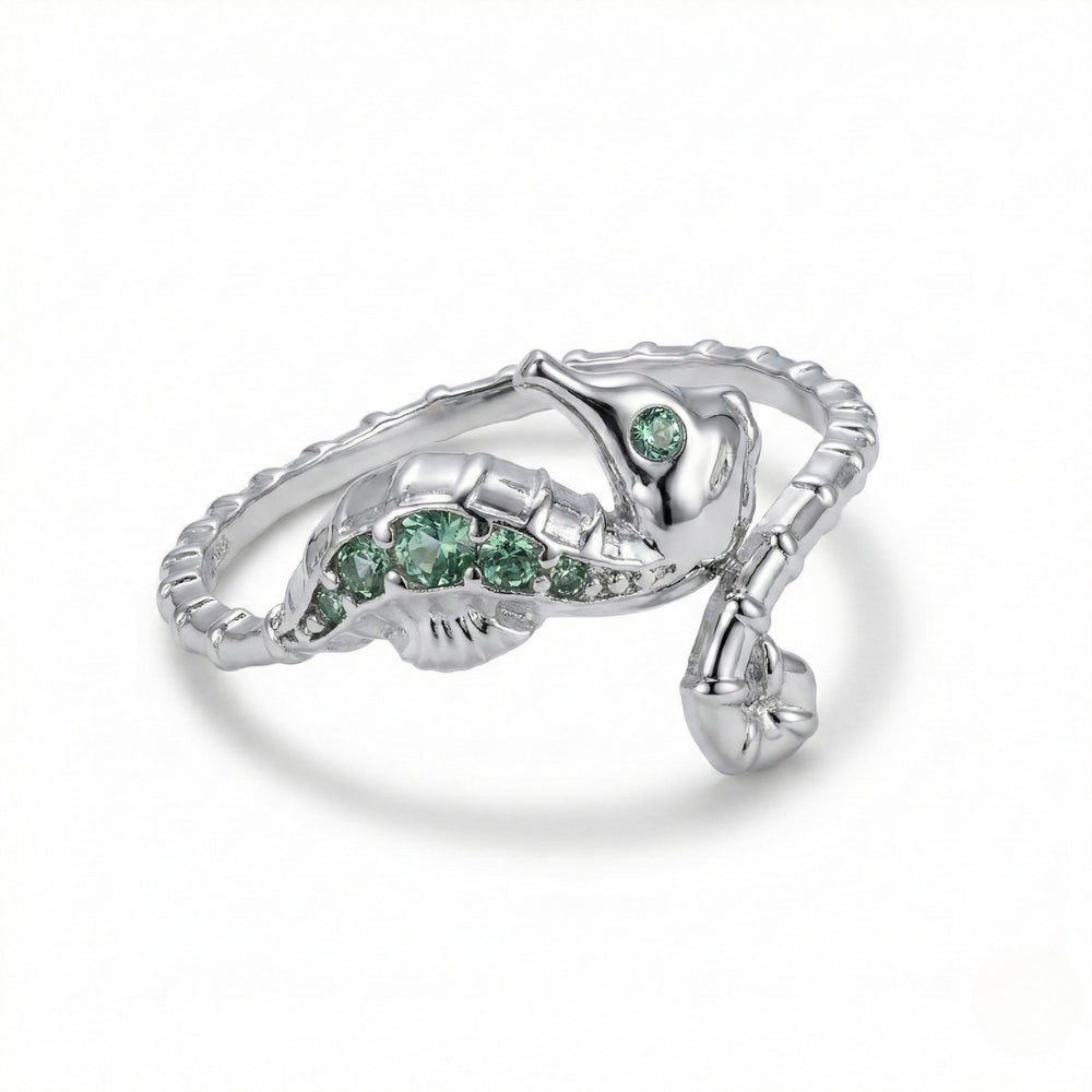 Dainty Sterling Silver Seahorse | Ring