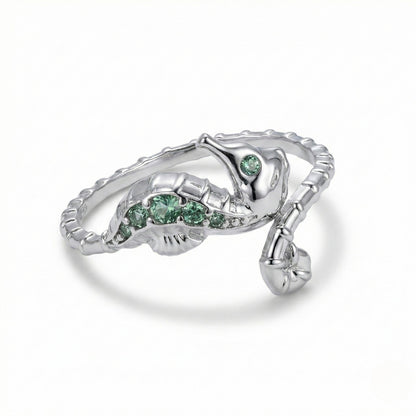 Dainty Sterling Silver Seahorse | Ring