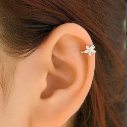 Star Flower Ear Cuff