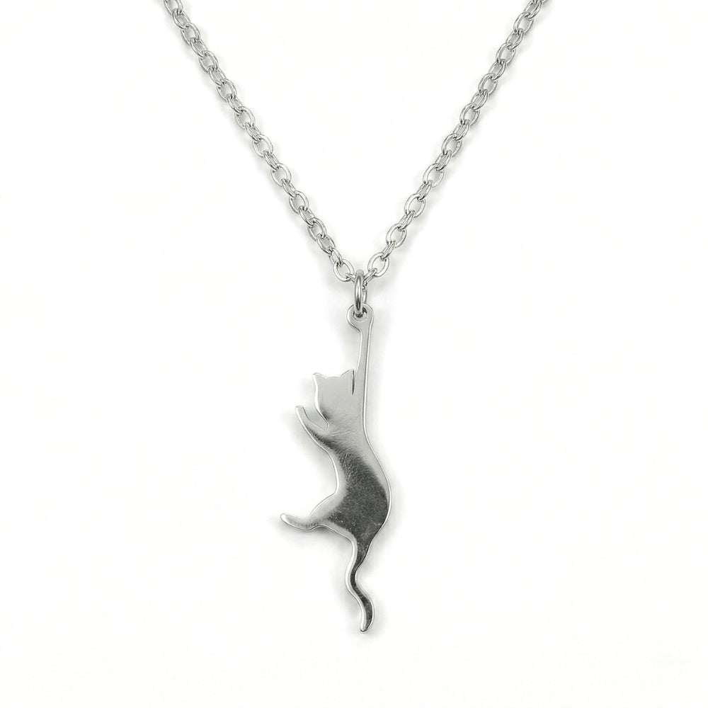 Pendentif chat « Accroche-toi » | Collier