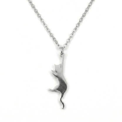Pendentif chat « Accroche-toi » | Collier