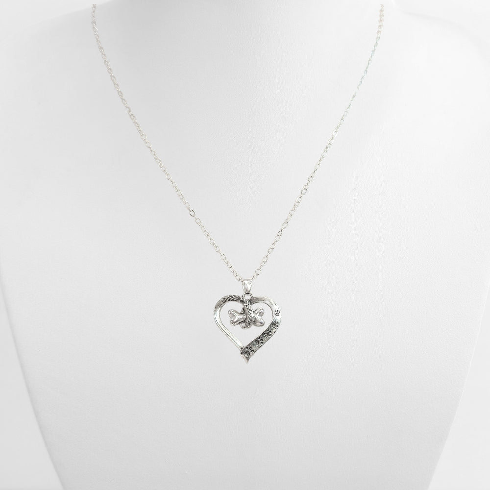 Heart & Bone Necklace