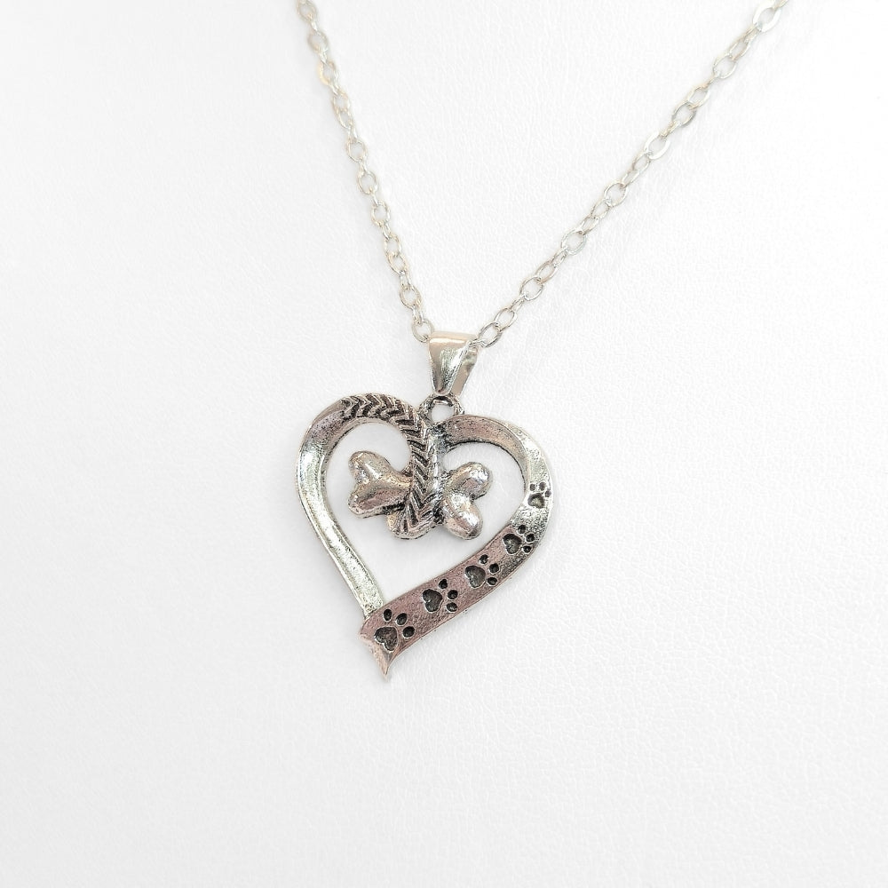 Heart & Bone Necklace