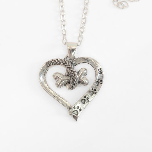 Heart & Bone Necklace