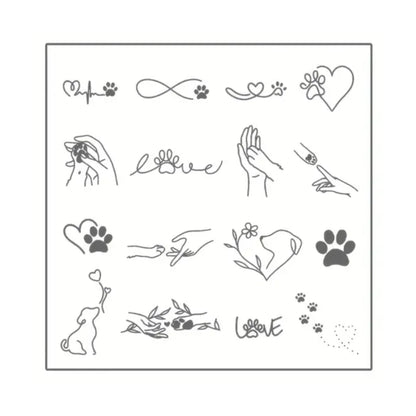 Dog Lovers Temporary Tattoo Set