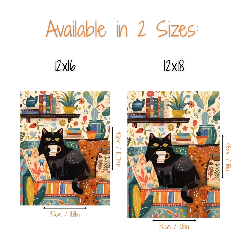 Fat Cat Coffee | Canvas Art Print