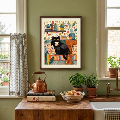 Fat Cat Coffee | Canvas Art Print