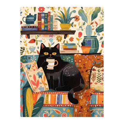 Fat Cat Coffee | Canvas Art Print