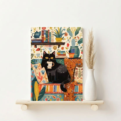 Fat Cat Coffee | Canvas Art Print