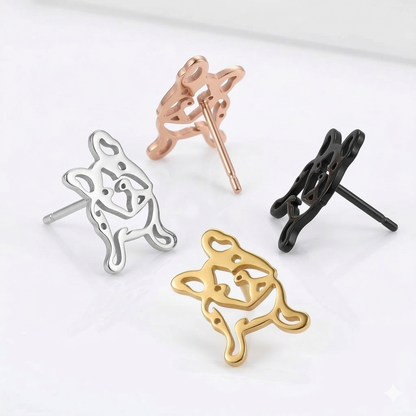 French Bulldog Silhouette Studs | Earrings