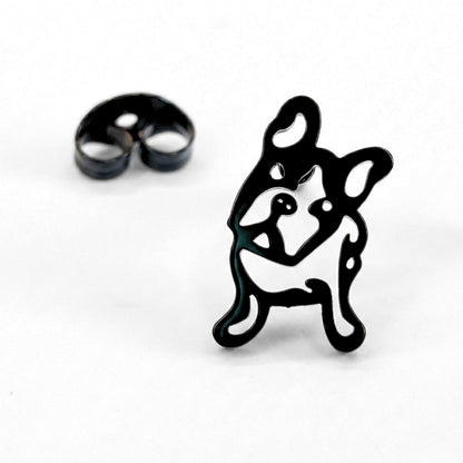 French Bulldog Silhouette Studs | Earrings