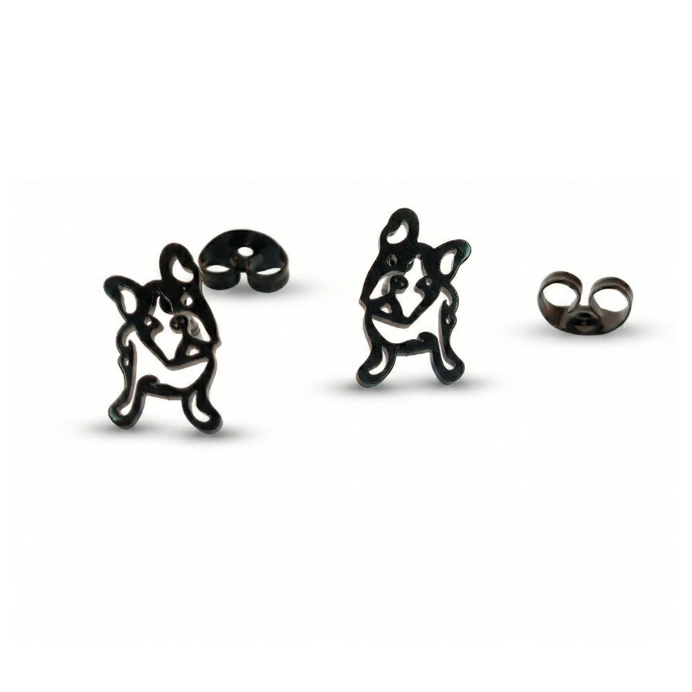 French Bulldog Silhouette Studs | Earrings
