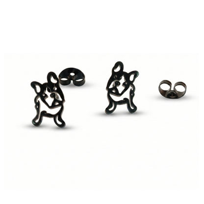French Bulldog Silhouette Studs | Earrings