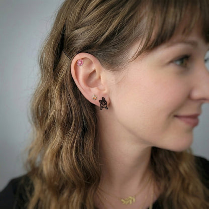 French Bulldog Silhouette Studs | Earrings