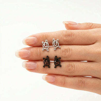French Bulldog Silhouette Studs | Earrings
