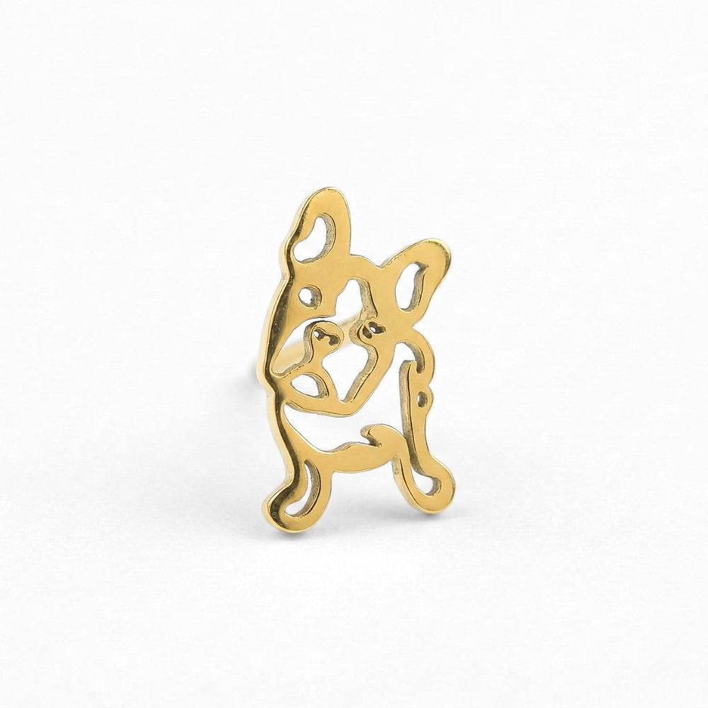 French Bulldog Silhouette Studs | Earrings