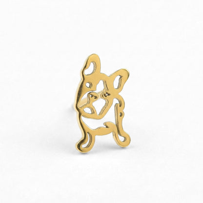 French Bulldog Silhouette Studs | Earrings