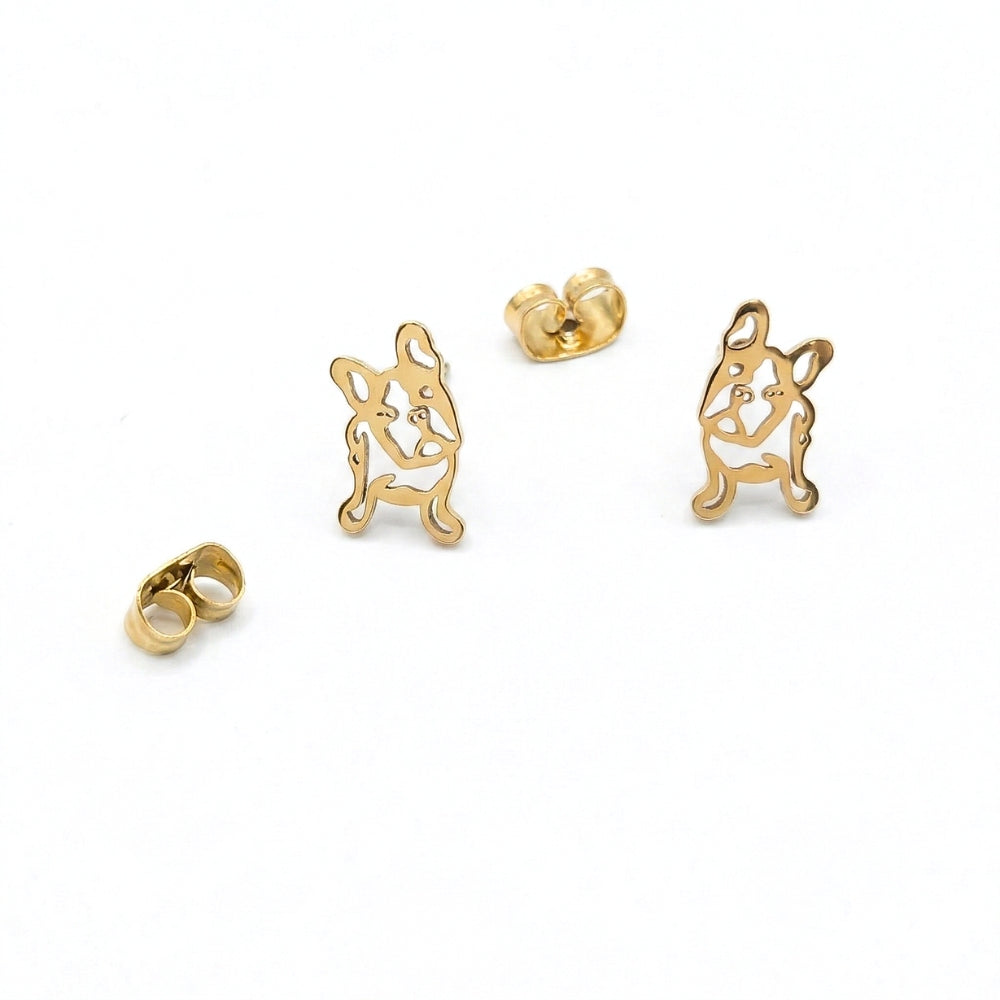 French Bulldog Silhouette Studs | Earrings