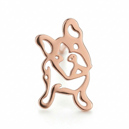 French Bulldog Silhouette Studs | Earrings