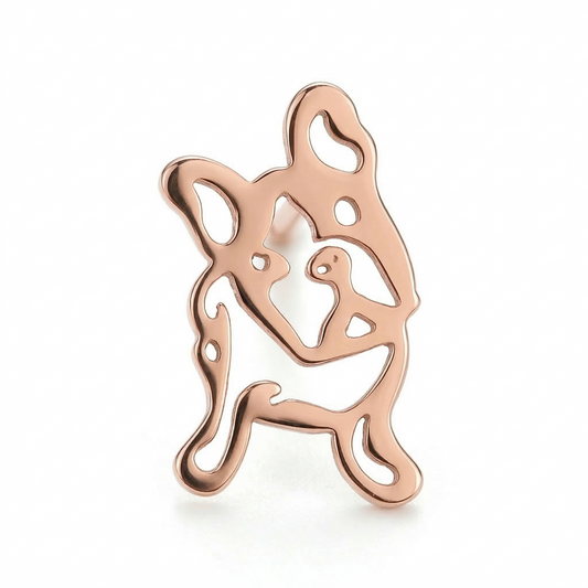 French Bulldog Silhouette Studs | Earrings