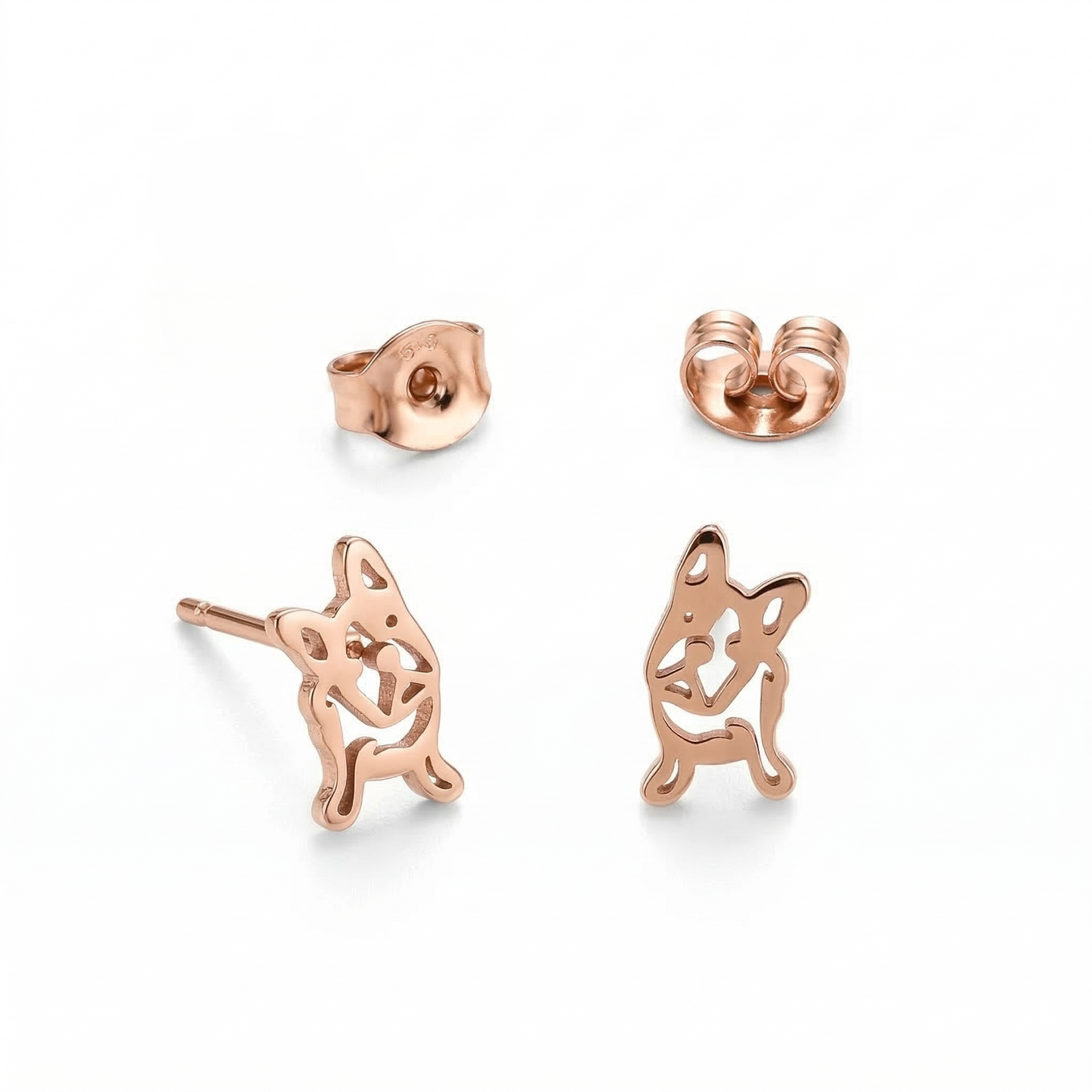 French Bulldog Silhouette Studs | Earrings
