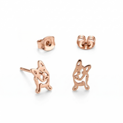 French Bulldog Silhouette Studs | Earrings