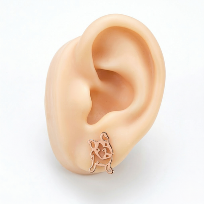 French Bulldog Silhouette Studs | Earrings