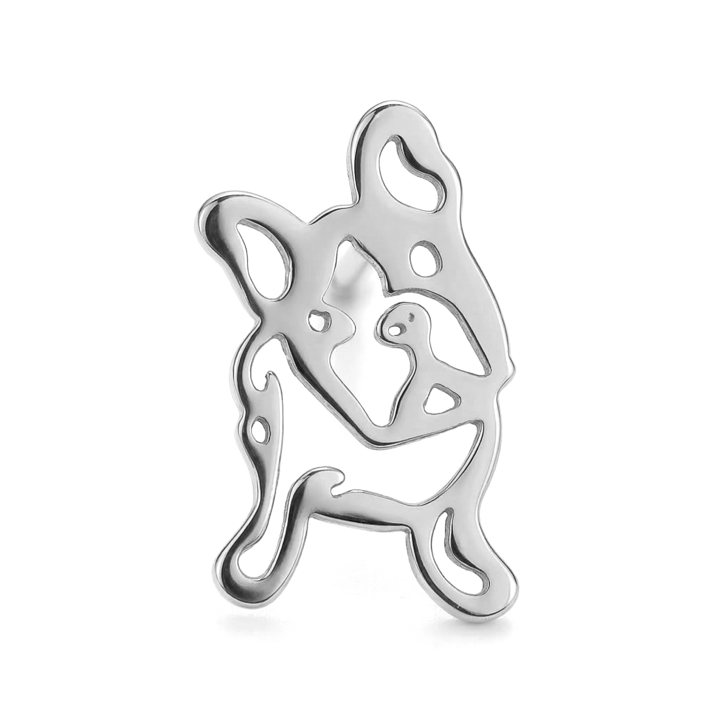 French Bulldog Silhouette Studs | Earrings