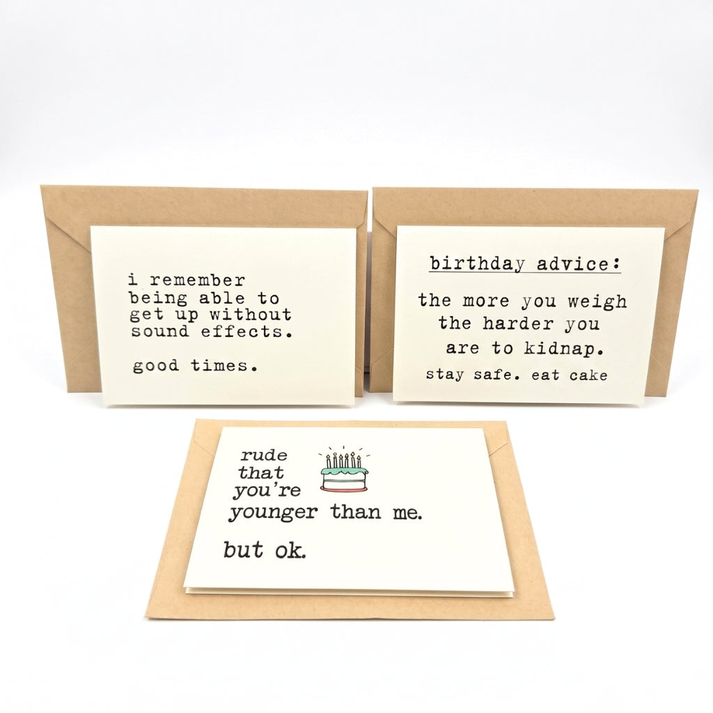 Funny Birthday 3-Pack | Greeting Card