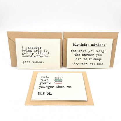 Funny Birthday 3-Pack | Greeting Card
