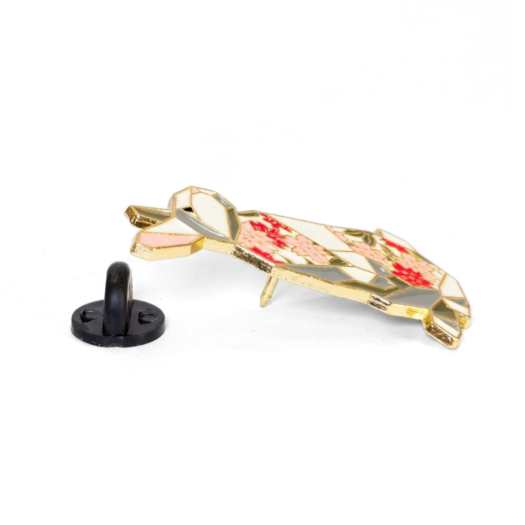 Geometric Floral Rabbit | Collectible Pin