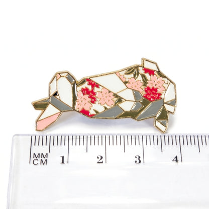 Geometric Floral Rabbit | Collectible Pin