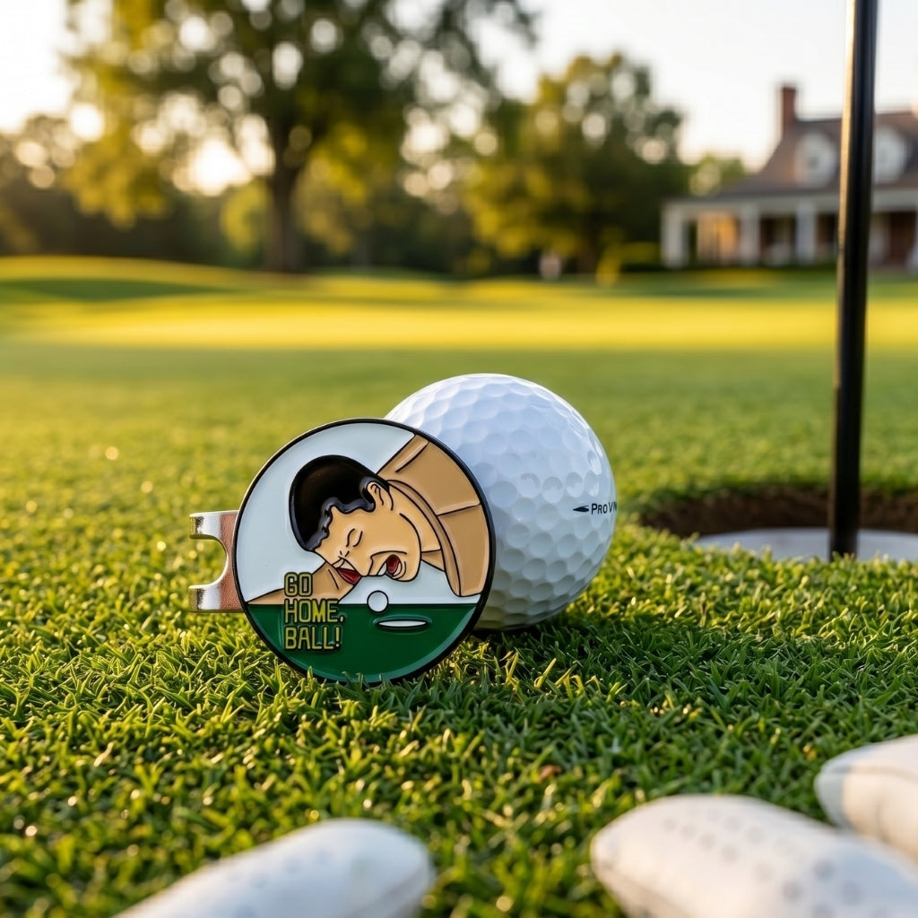 Go Home Ball! | Golf Ball Marker & Clip