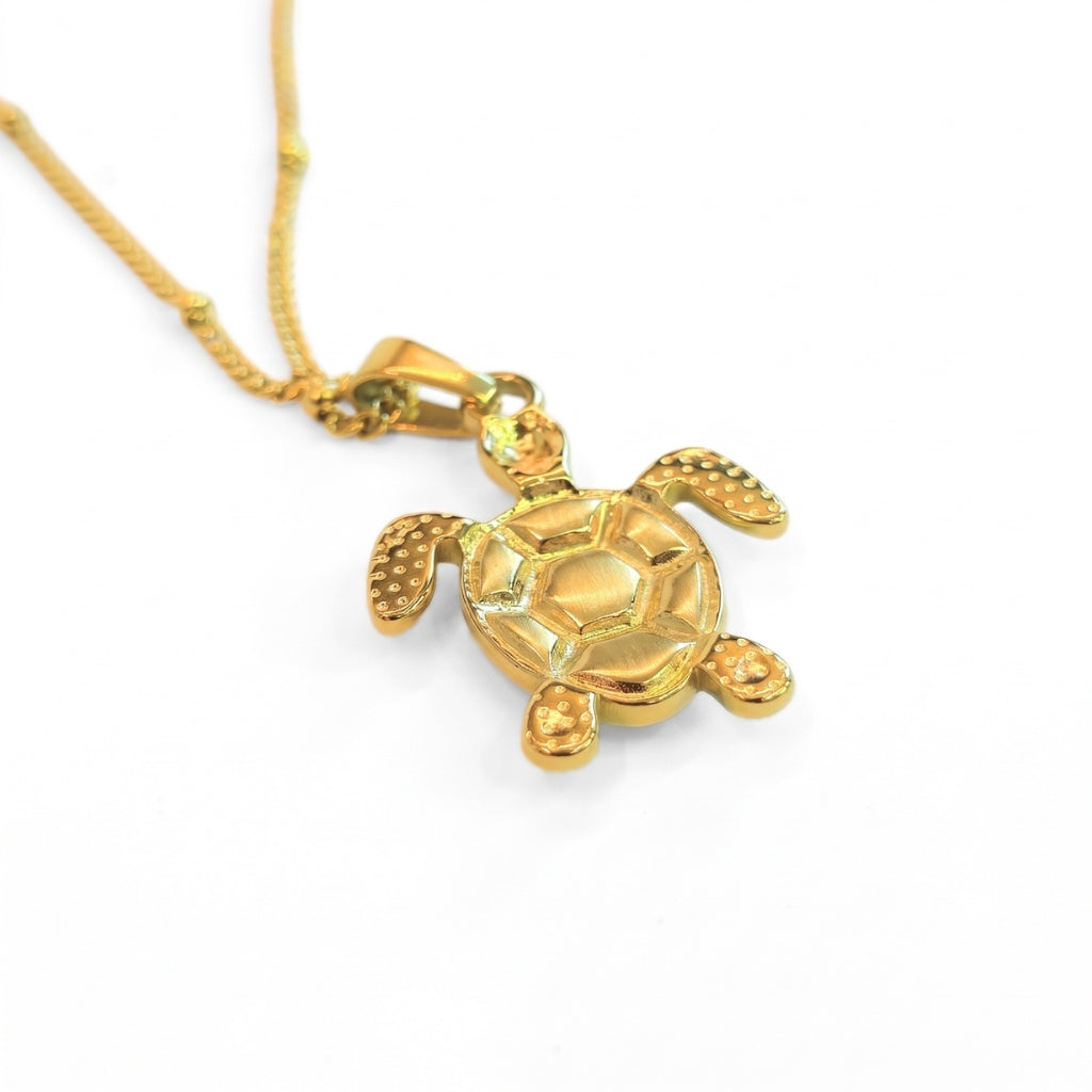 Golden Blue Sea Turtle | Necklace