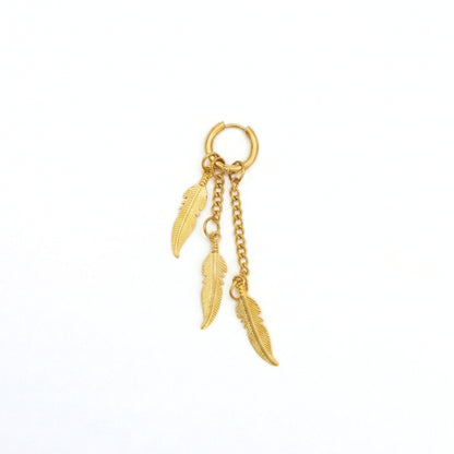 Golden Bohemian Feathers | Earrings