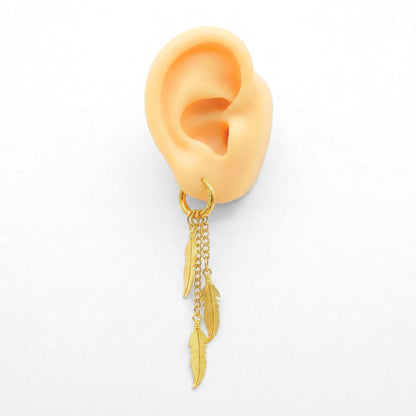 Golden Bohemian Feathers | Earrings