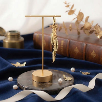 Golden Bohemian Feathers | Earrings