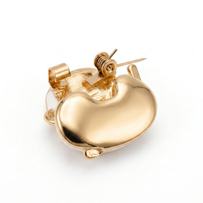 Golden Latte in a White Cup | Brooch