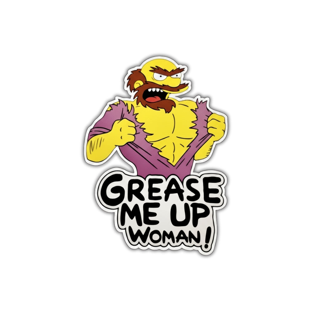 Grease Me Up Woman! | Vinyl Sticker