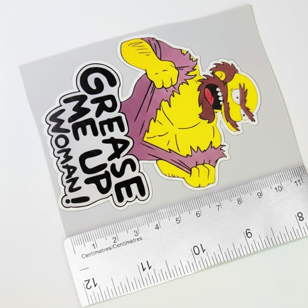 Grease Me Up Woman! | Vinyl Sticker
