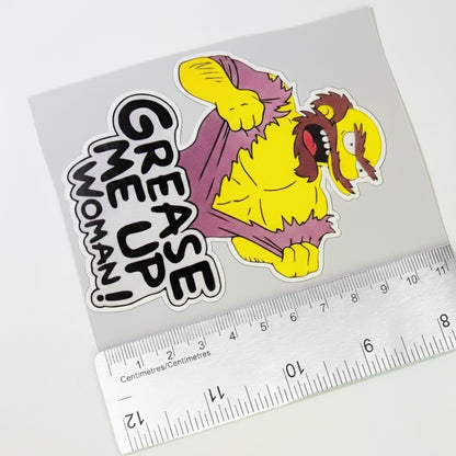 Grease Me Up Woman! | Vinyl Sticker