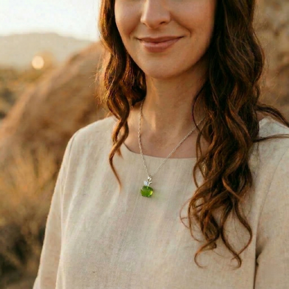 Fall Harvest Green Apple Pendant | Necklace