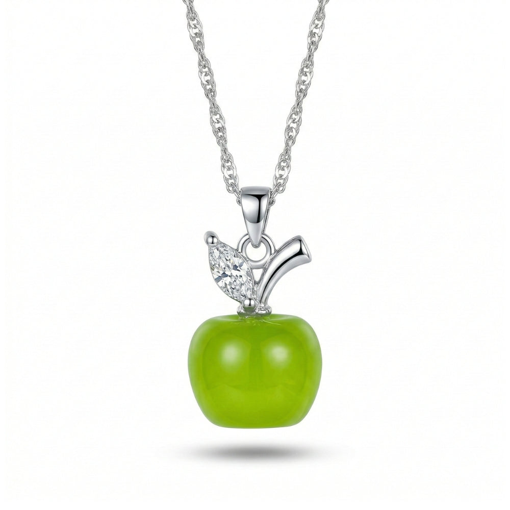 Fall Harvest Green Apple Pendant | Necklace